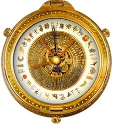 the golden compass with enamelled dial